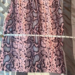 Pink Snake skin bodycon mini dress